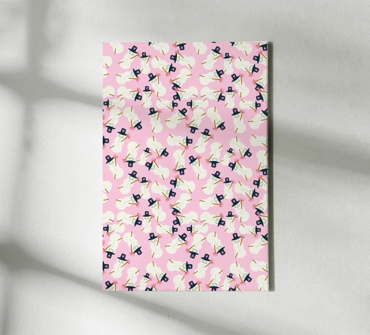 Schneemann rosa canvas by Miris bunte Modewelt