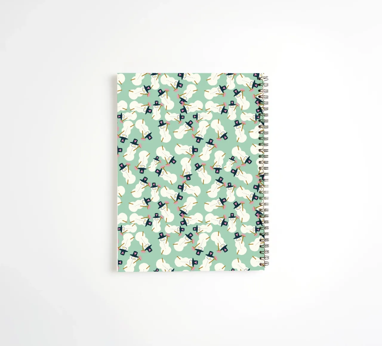 Schneemann grün spiral notebook by Miris bunte Modewelt