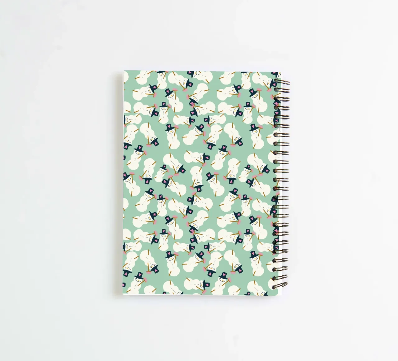 Schneemann grün spiral notebook by Miris bunte Modewelt