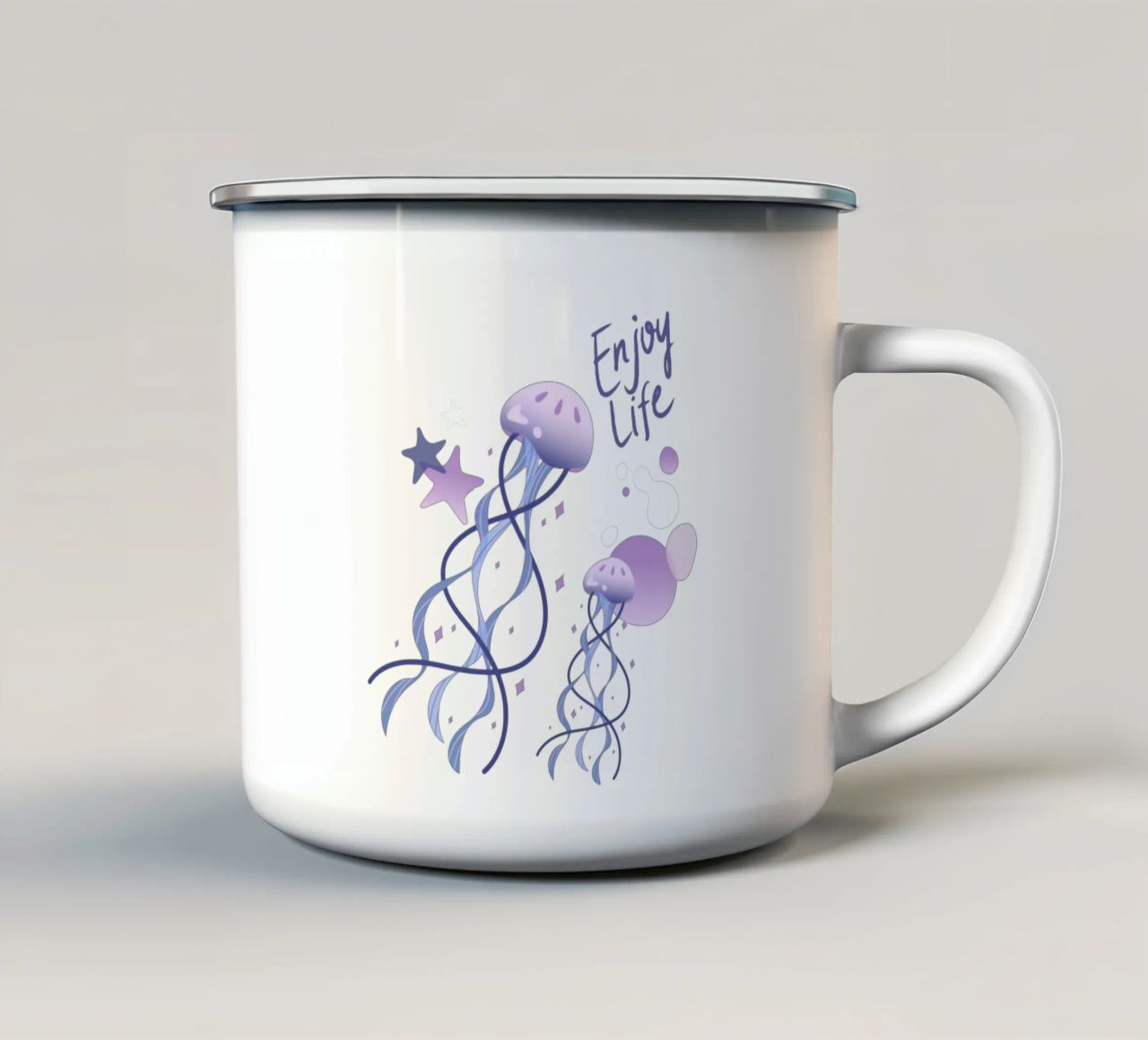 Enjoy Life Everyday tazza in smalto da Dreamer10