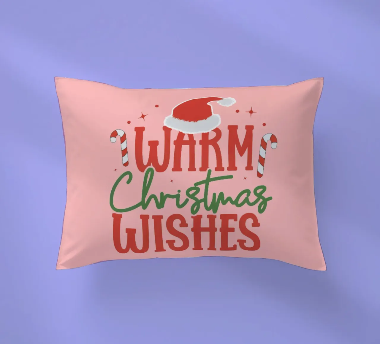 Warm Christmas Wishes decorative cushion by Kiroiharu