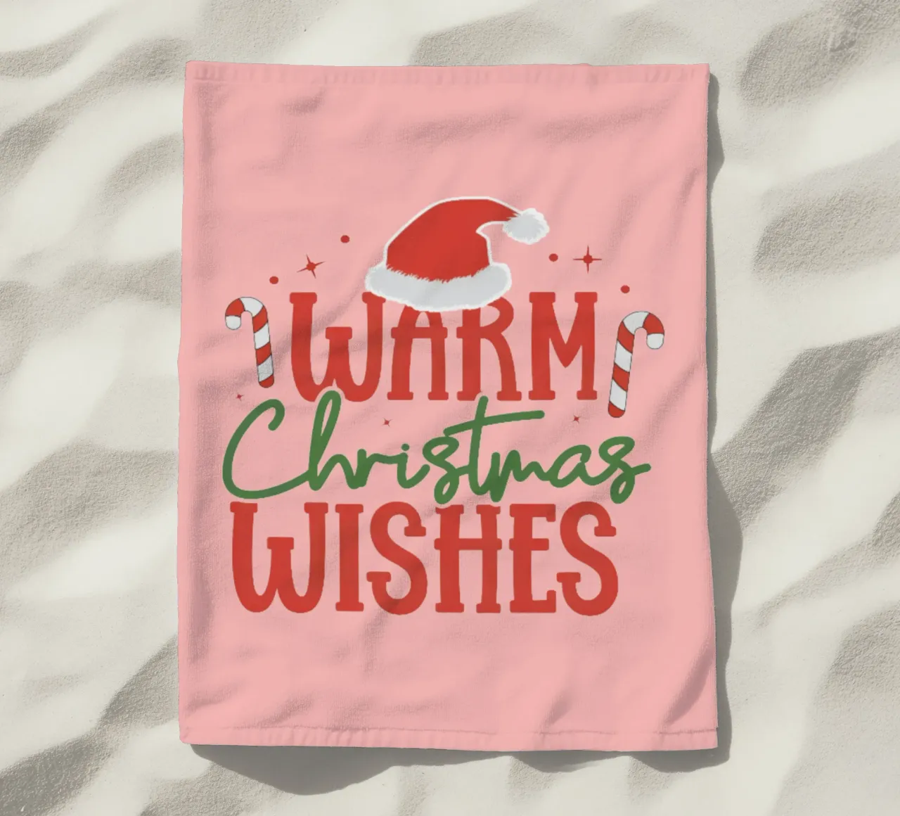 Vœux de Noël chaleureux serviette de plage de Kiroiharu