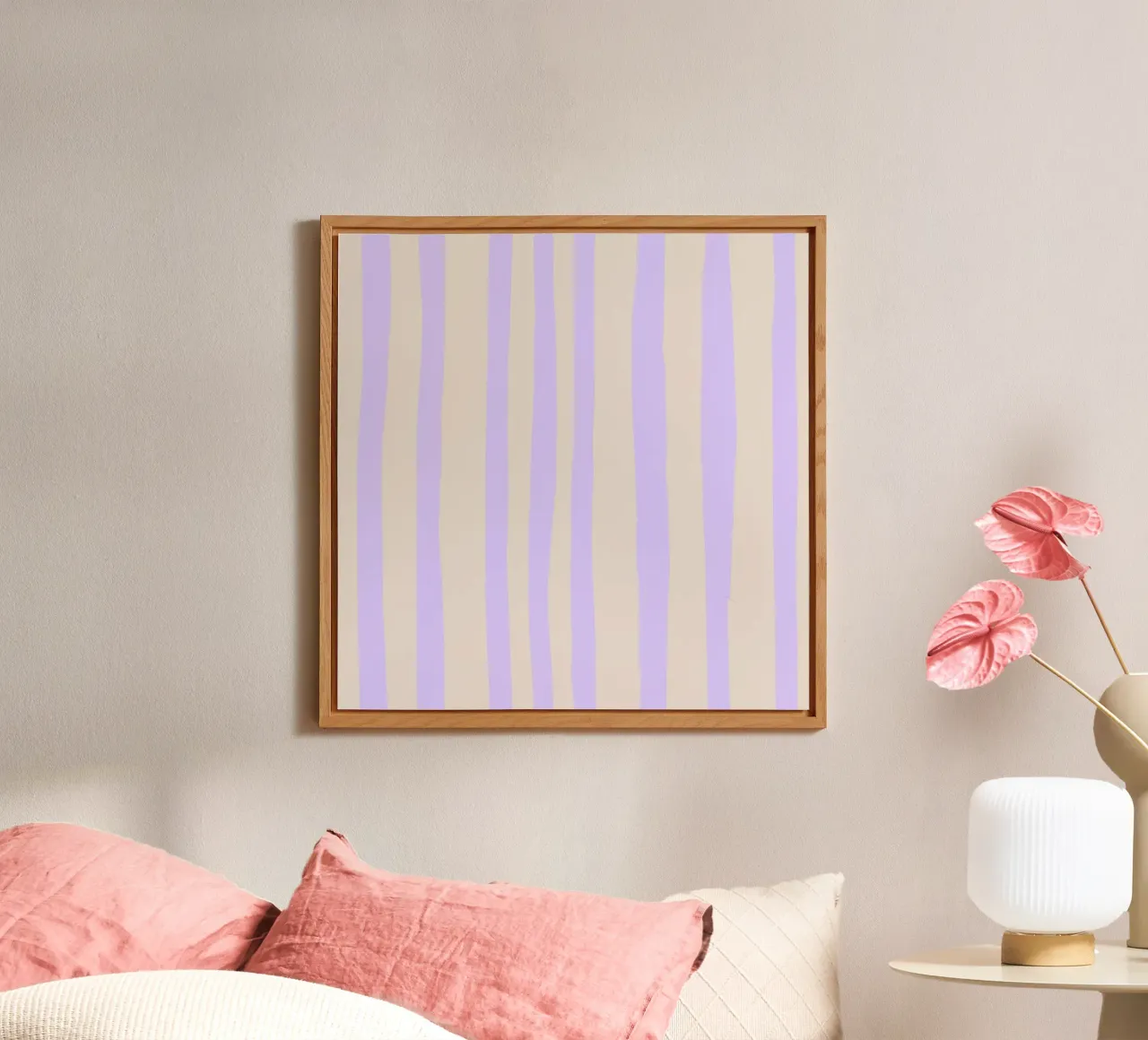 Lilac Stripes forex-plaat van Studio ROSAGRAU