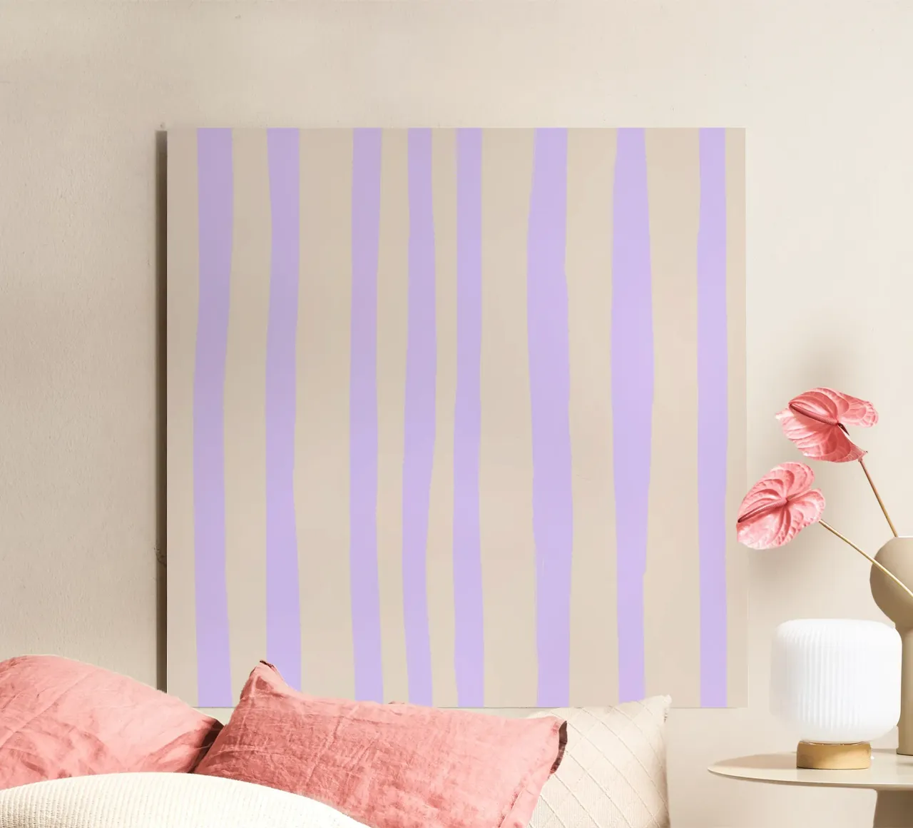 Lilac Stripes forex-plaat van Studio ROSAGRAU
