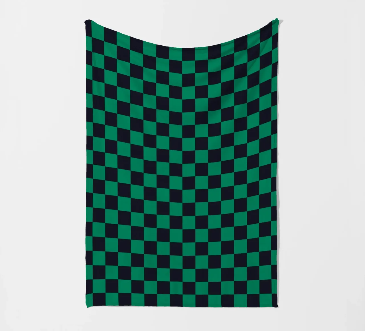 Check Green coperta in pile da Studio ROSAGRAU
