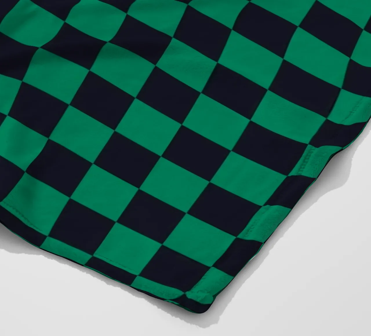 Check Green coperta in pile da Studio ROSAGRAU