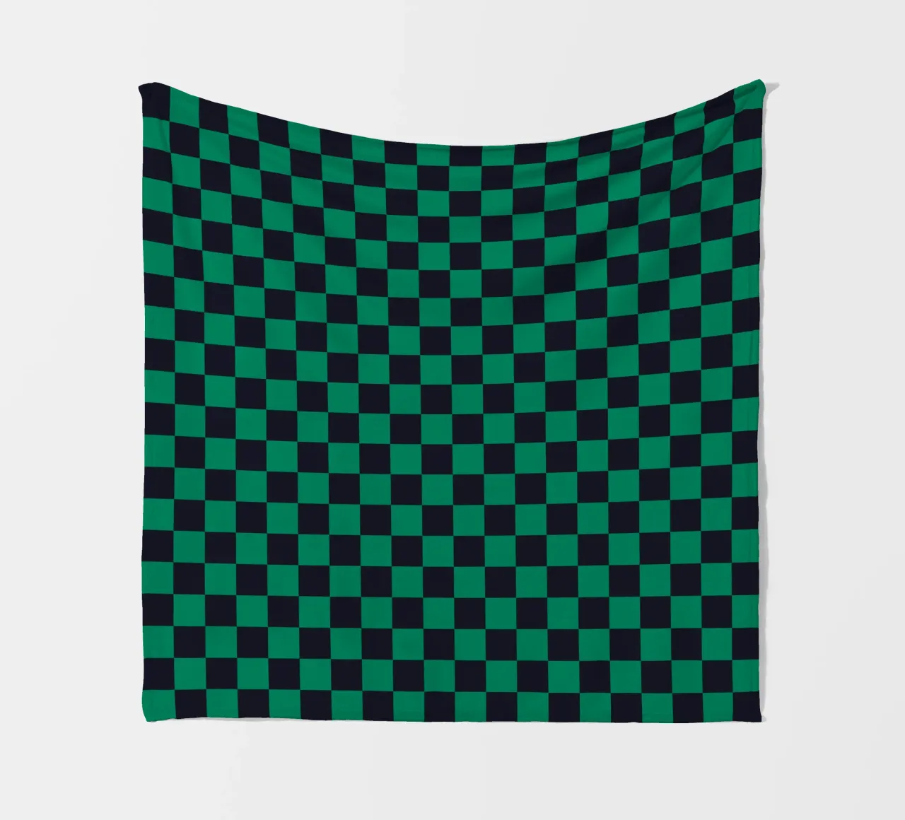 Check Green coperta in pile da Studio ROSAGRAU