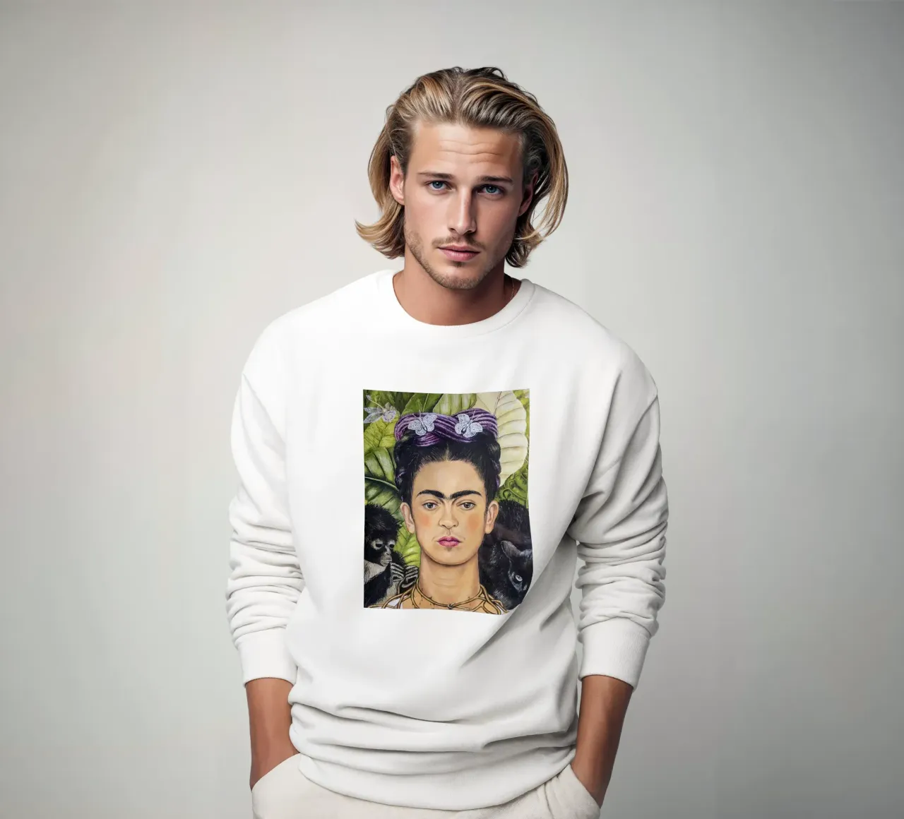 Frida con spine e scimmia felpa da Carinaprint
