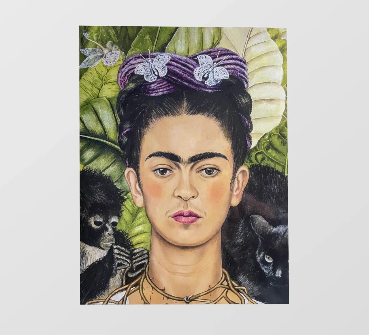 Frida con spine e scimmia telo in pvc da Carinaprint