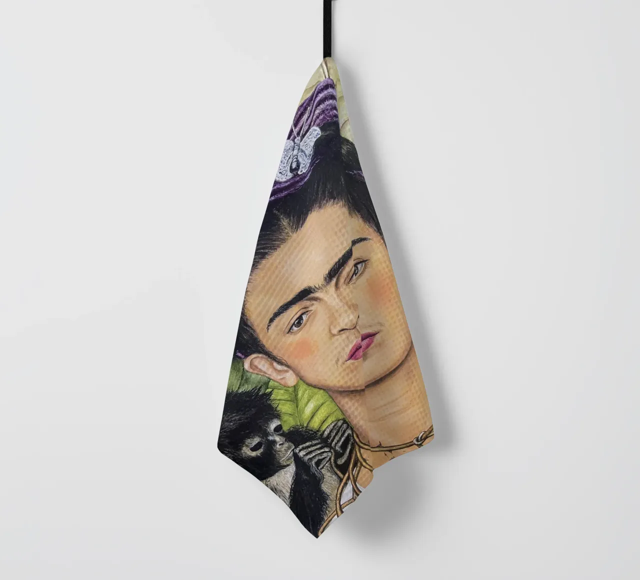 Frida con spine e scimmia canovaccio da cucina da Carinaprint