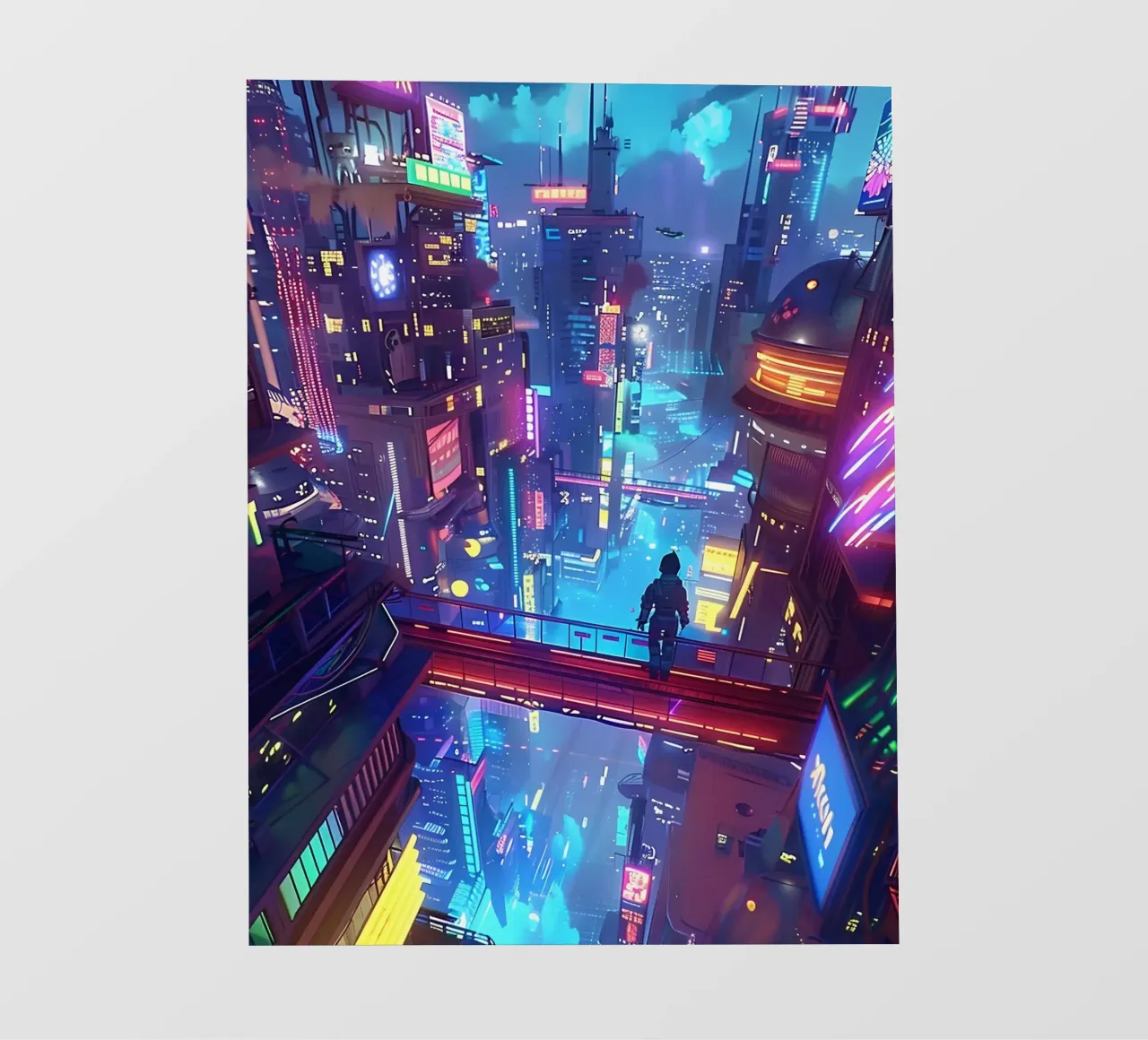 Cyber ​​Age poster design pellicola backlit da Manzwrobe