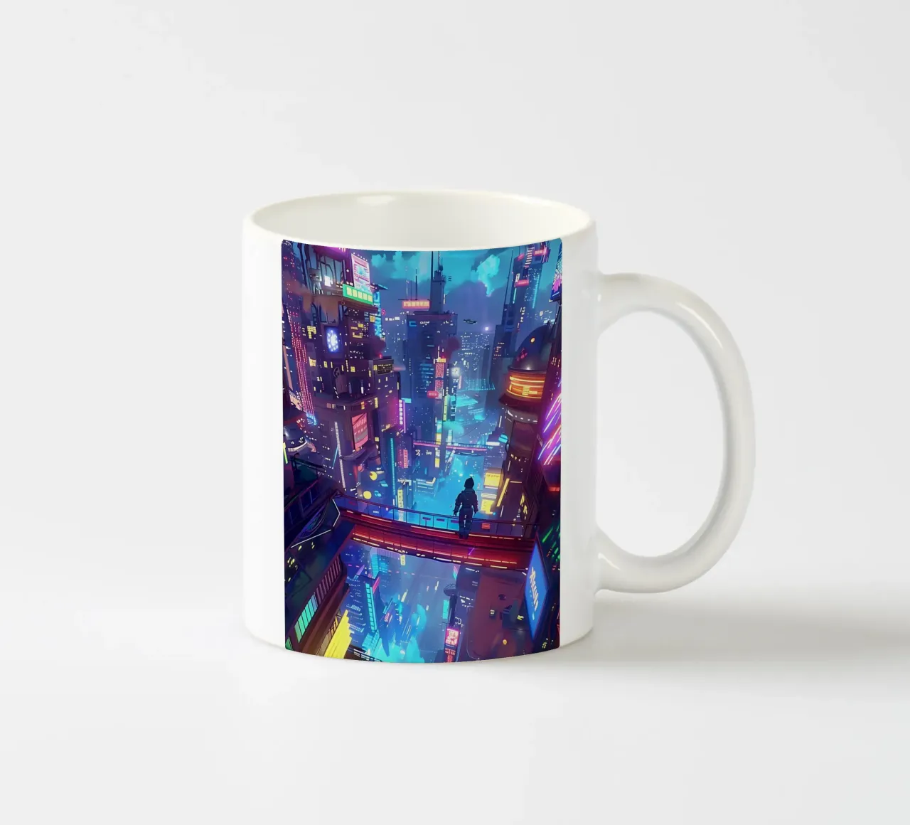 Cyber ​​Age poster design tazza in ceramica da Manzwrobe