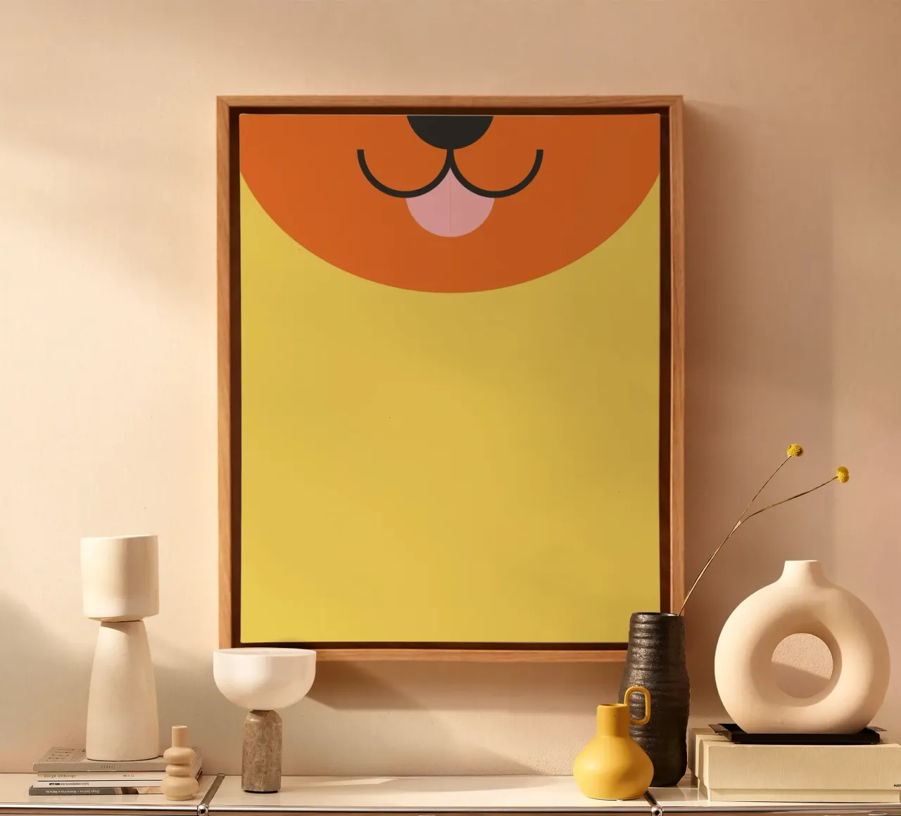 Dog background canvas met Baklijst van galihstudio