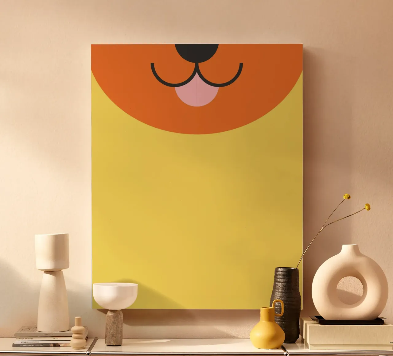 Dog background canvas met Baklijst van galihstudio
