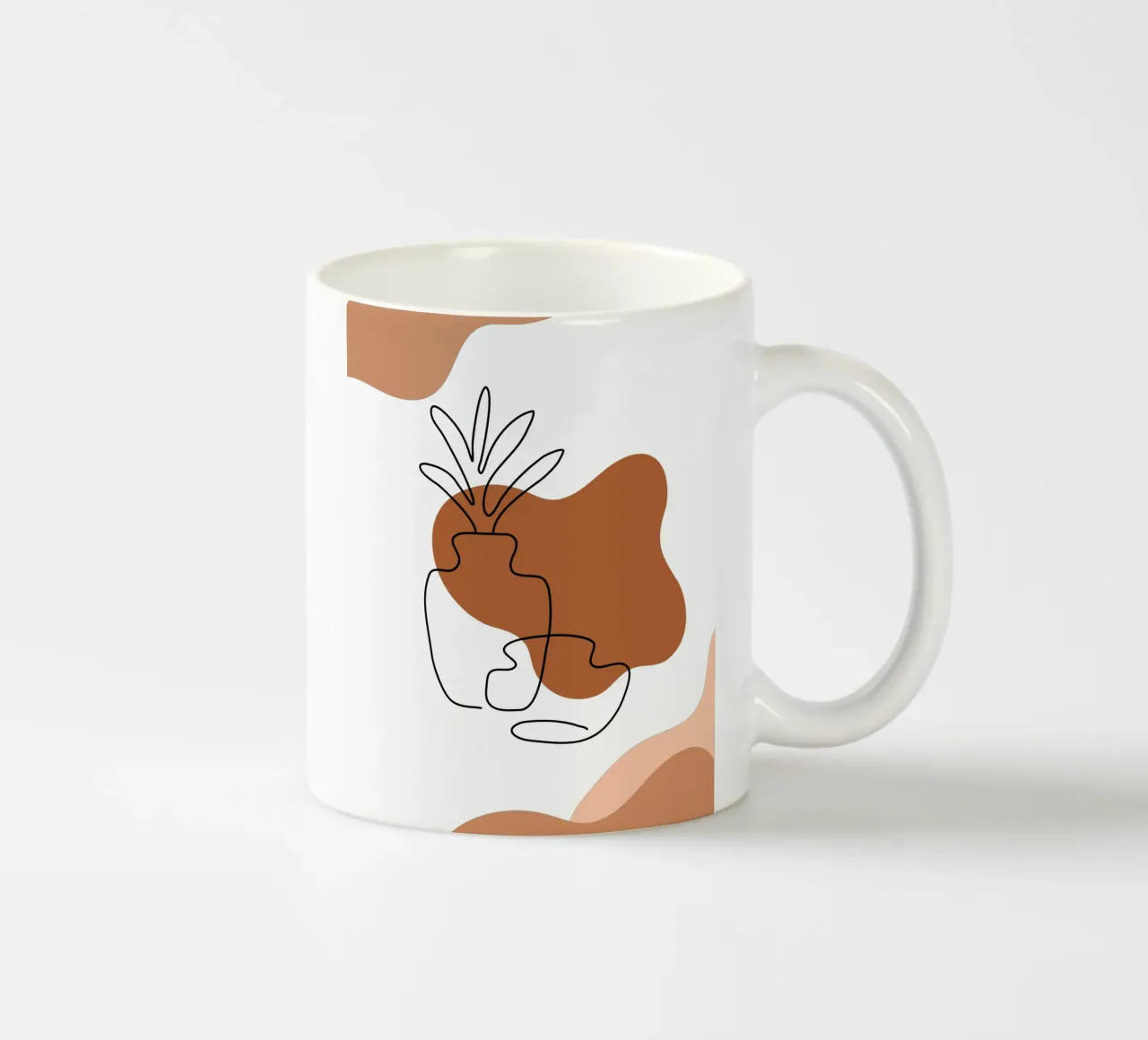 Fiori boho semplici e minimalisti tazza in ceramica da YSV MINIMALIST