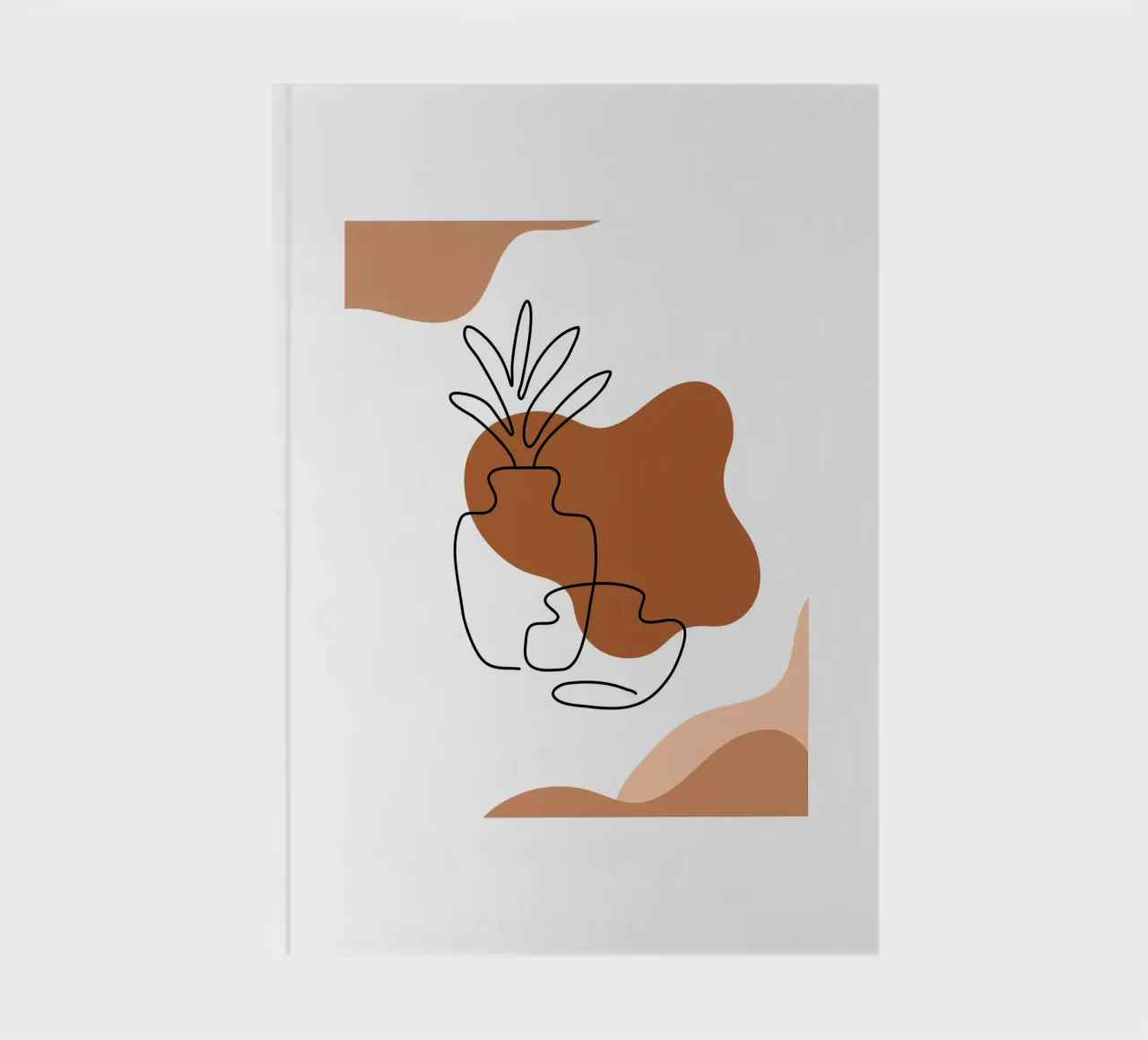 Simple minimalist boho flowers notebook by YSV MINIMALIST