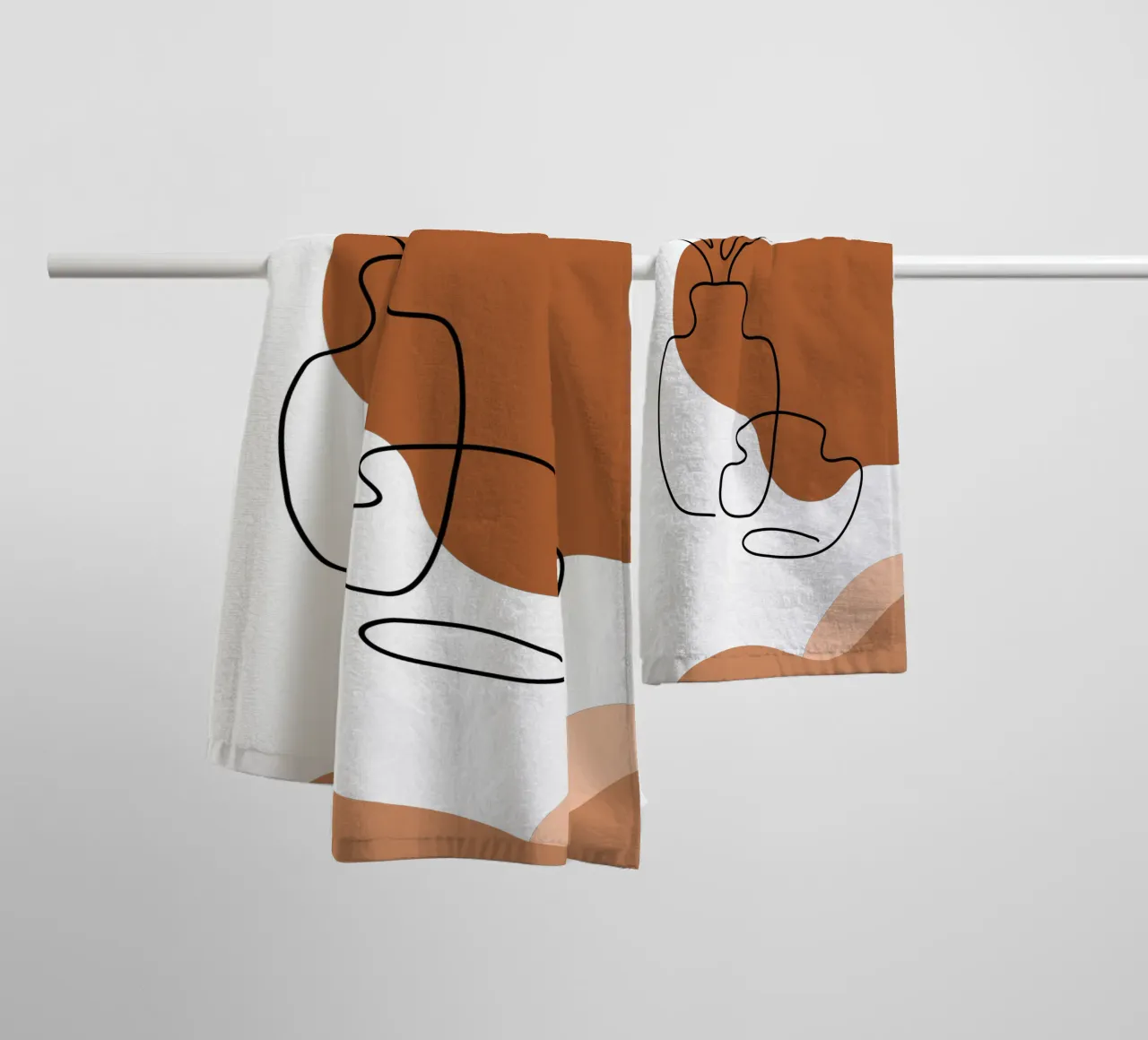 Fiori boho semplici e minimalisti asciugamano da bagno da YSV MINIMALIST