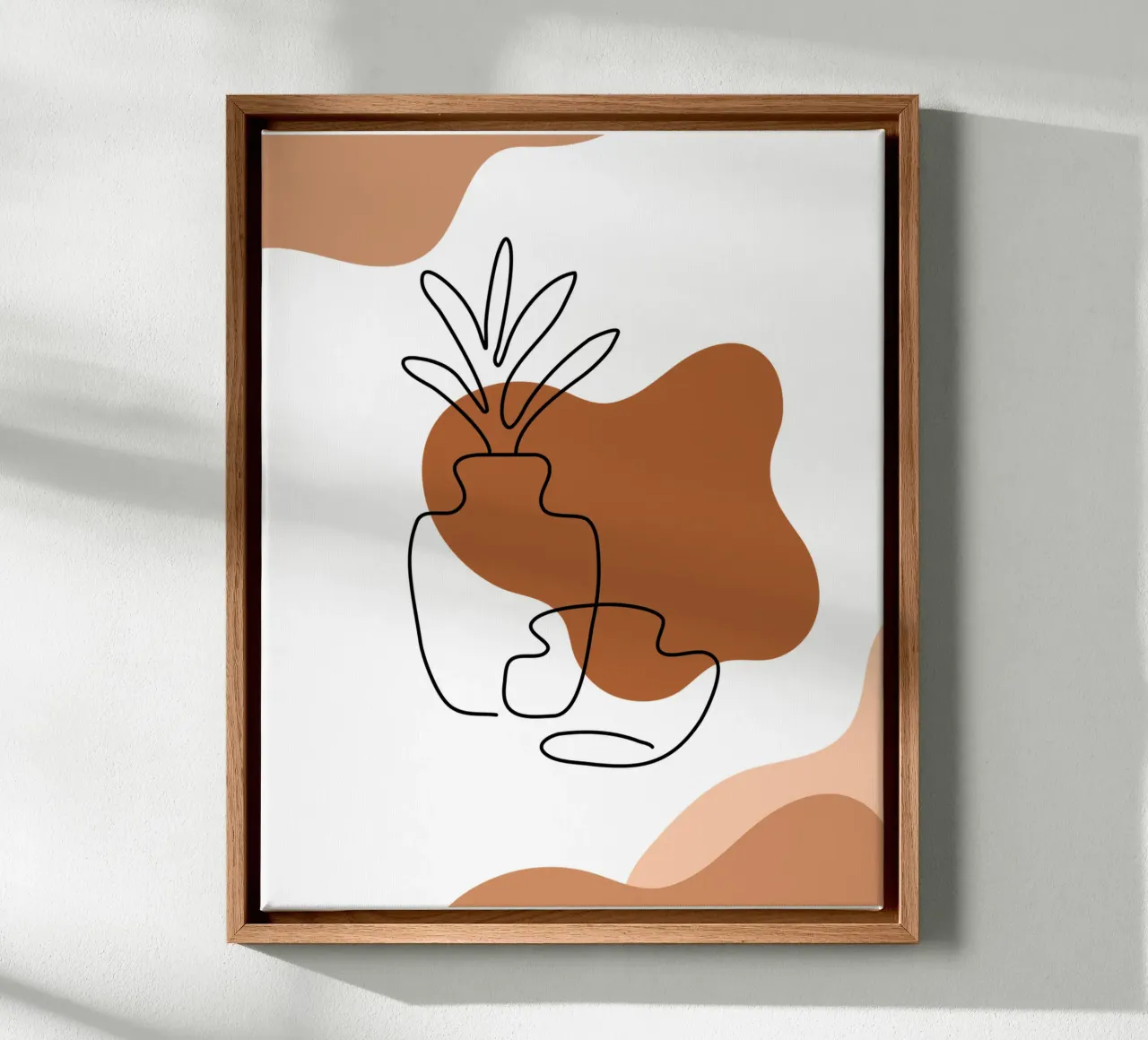 Fiori boho semplici e minimalisti tela con Cornice a cassetta da YSV MINIMALIST
