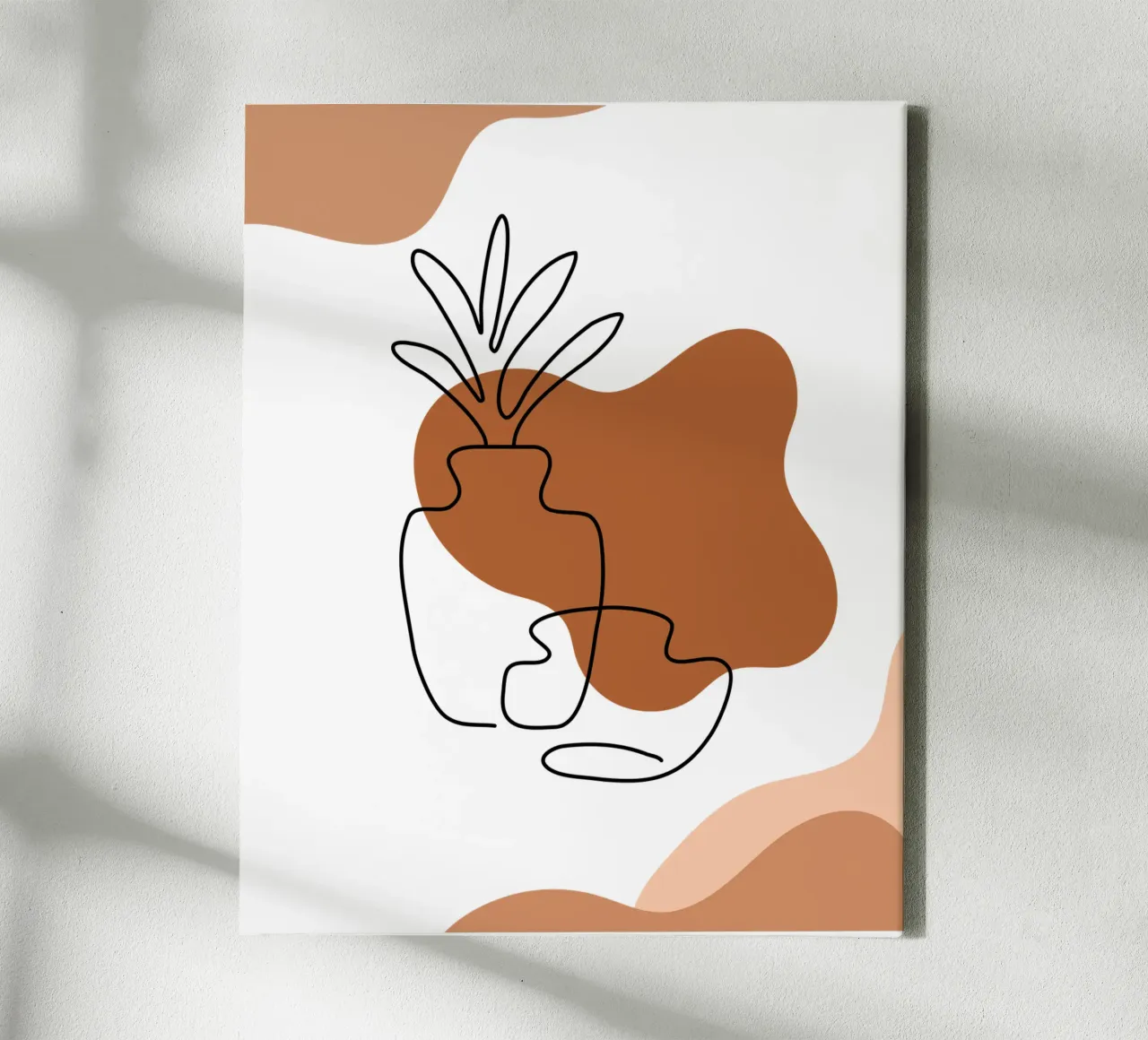 Fiori boho semplici e minimalisti tela con Cornice a cassetta da YSV MINIMALIST