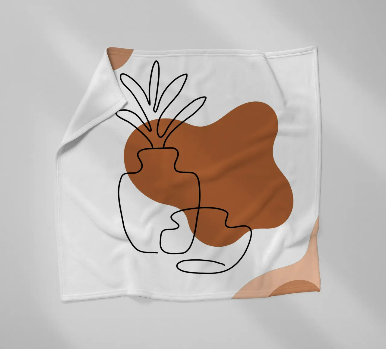 Fiori boho semplici e minimalisti coperta in pile da YSV MINIMALIST