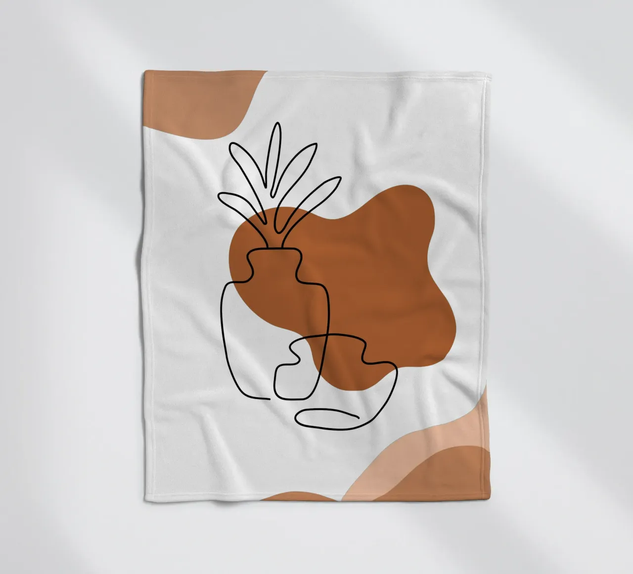 Fiori boho semplici e minimalisti coperta in pile da YSV MINIMALIST
