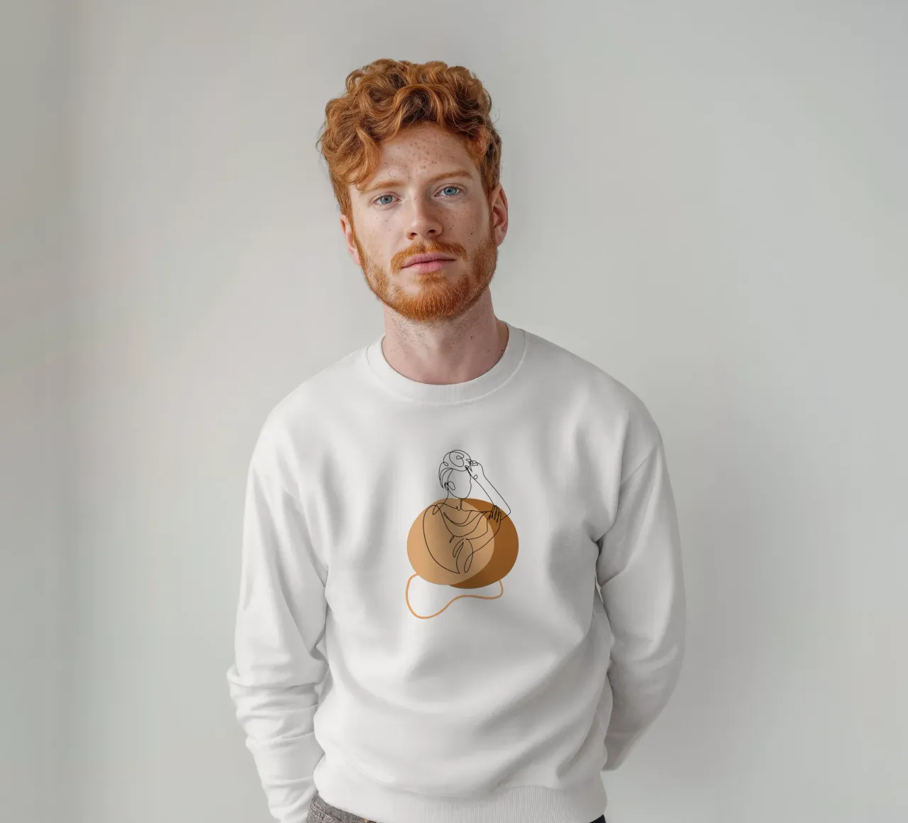 Simple minimalist boho woman sweatshirt by YSV MINIMALIST