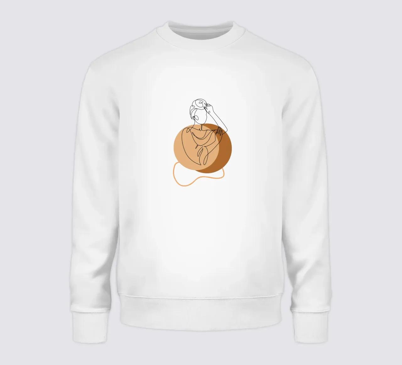 Simple minimalist boho woman sweatshirt by YSV MINIMALIST