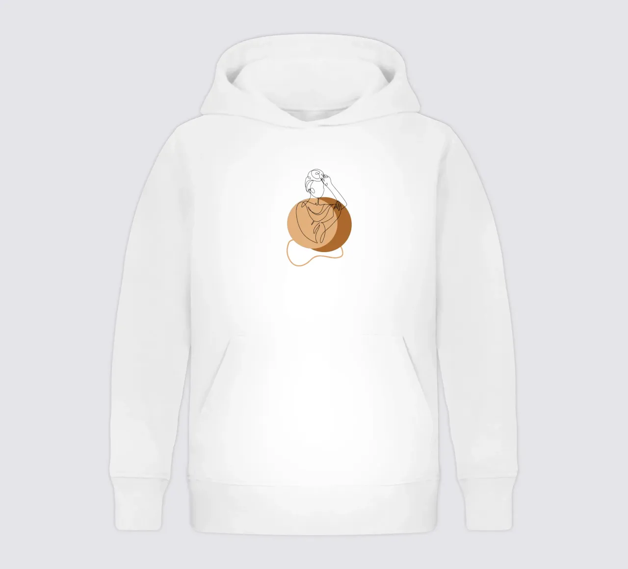 Donna boho semplice e minimalista felpa bambino con cappuccio da YSV MINIMALIST
