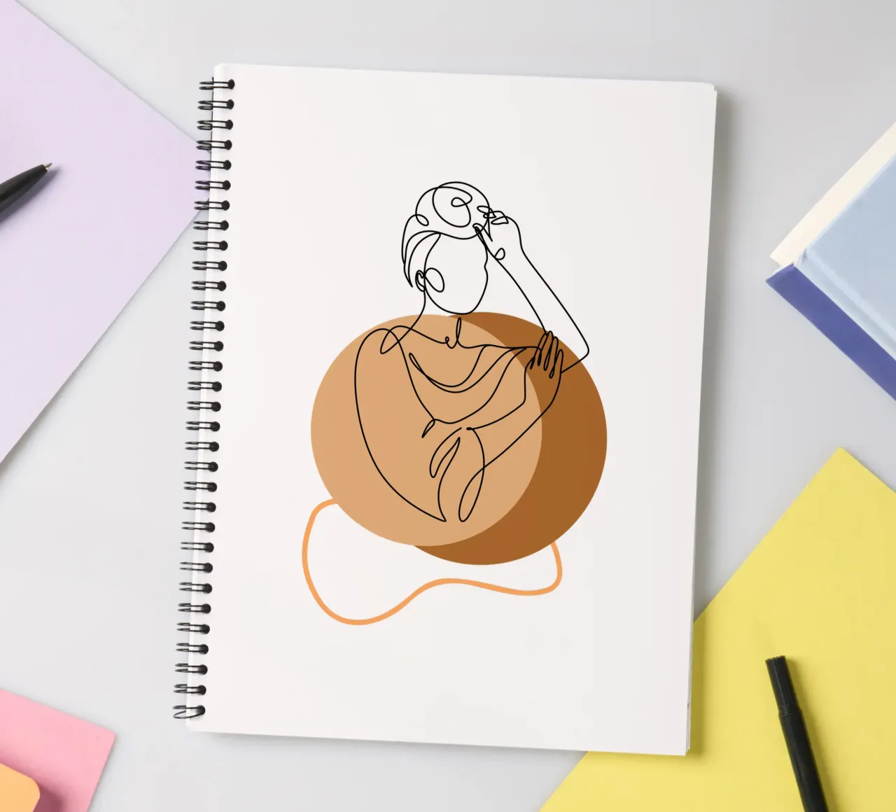Donna boho semplice e minimalista diario ad anelli da YSV MINIMALIST