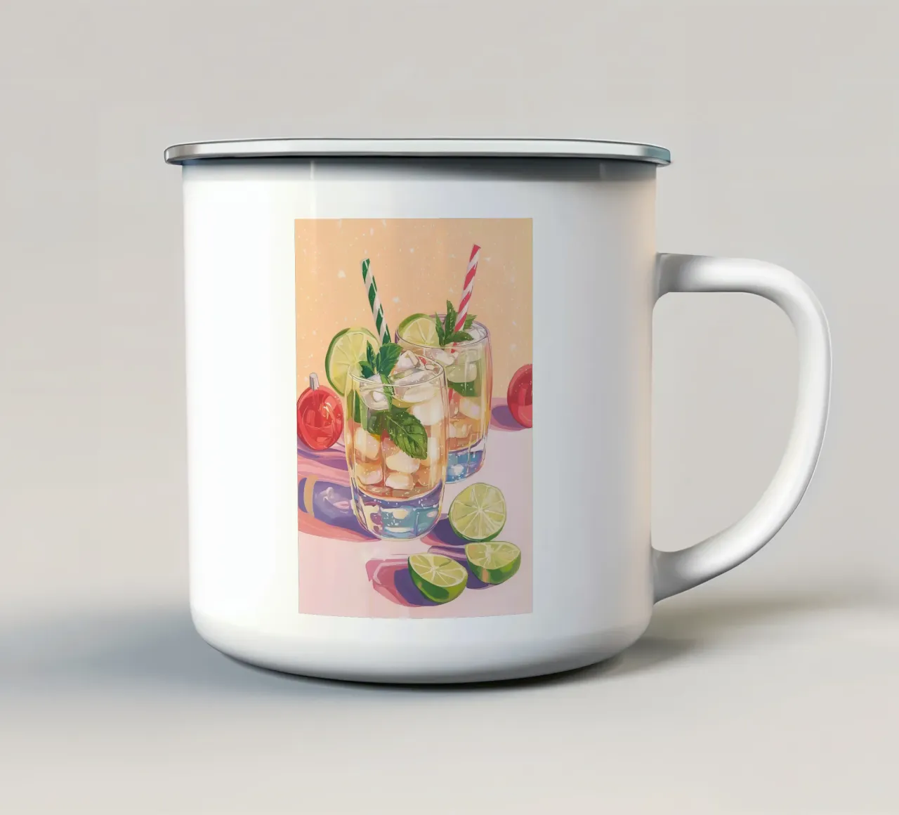 Bevanda Mojito tazza in smalto da Melloi Art Print
