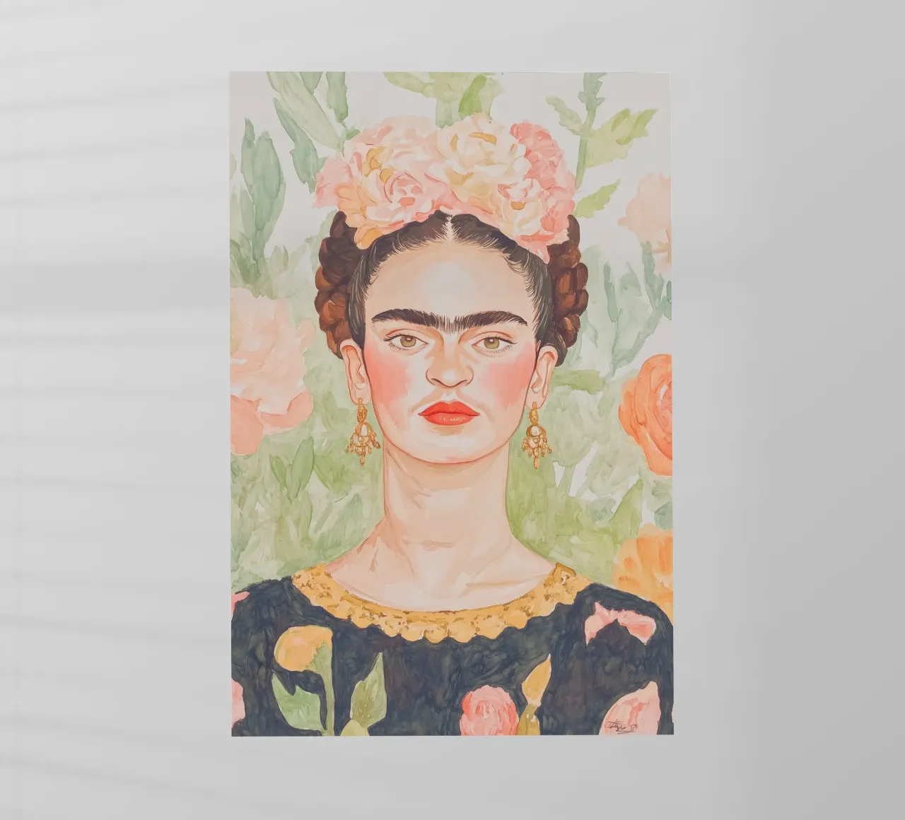 Ritratto di Frida pellicola backlit da Melloi Art Print