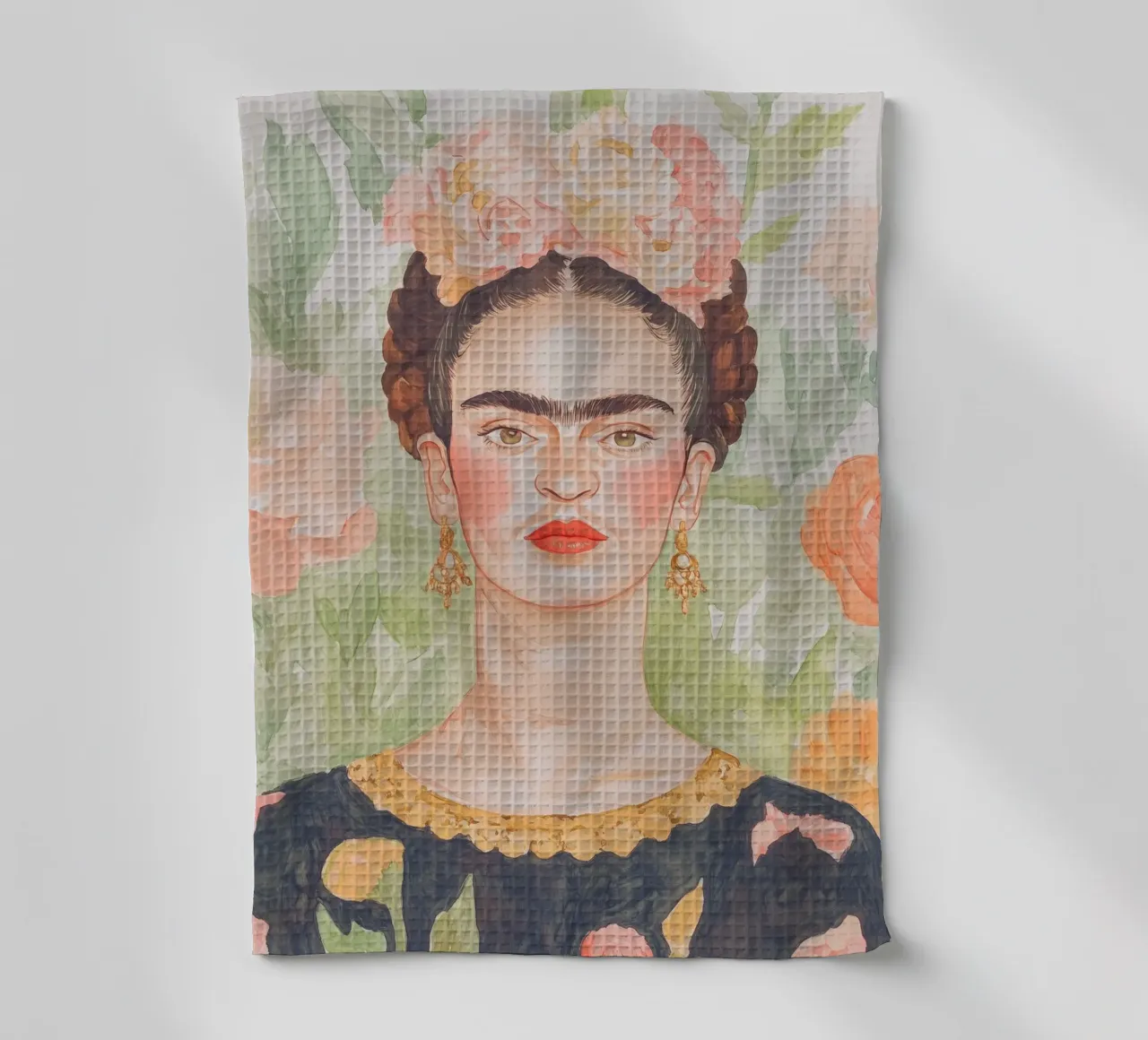 Ritratto di Frida canovaccio da cucina da Melloi Art Print