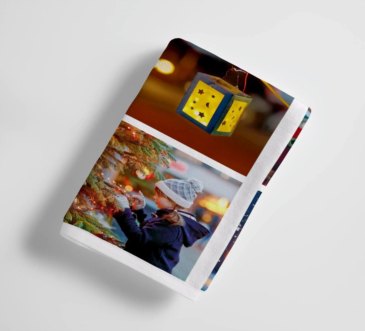 Photo Collage Template: Customize Background & Text towel by Studio Patruschka