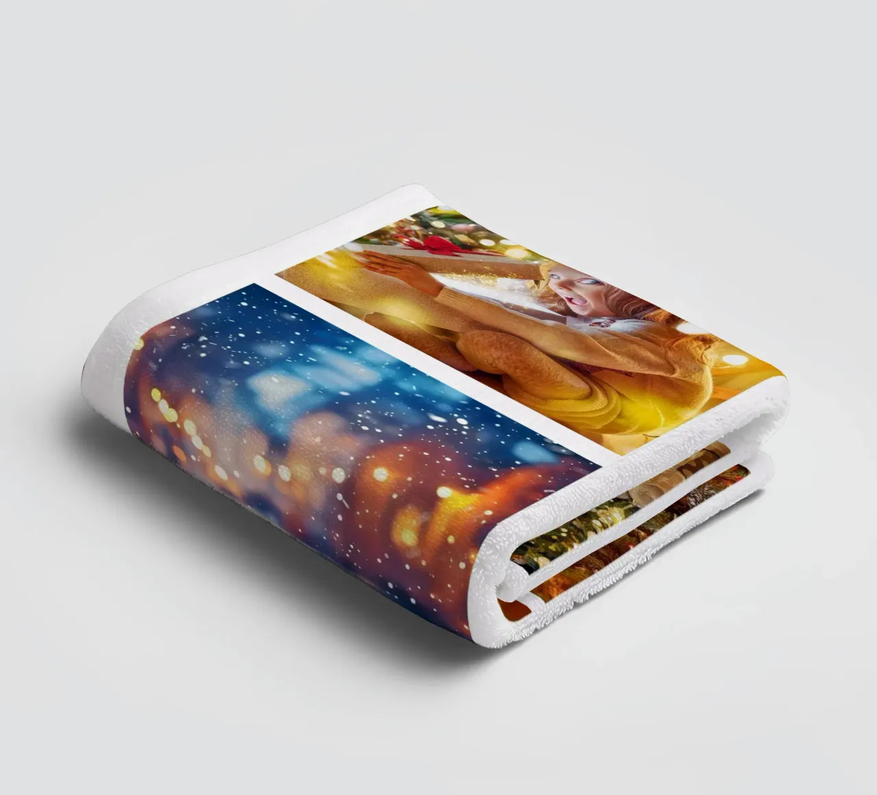 Sjabloon voor fotocollage: Achtergrond en tekst aanpassen badhanddoek van Studio Patruschka