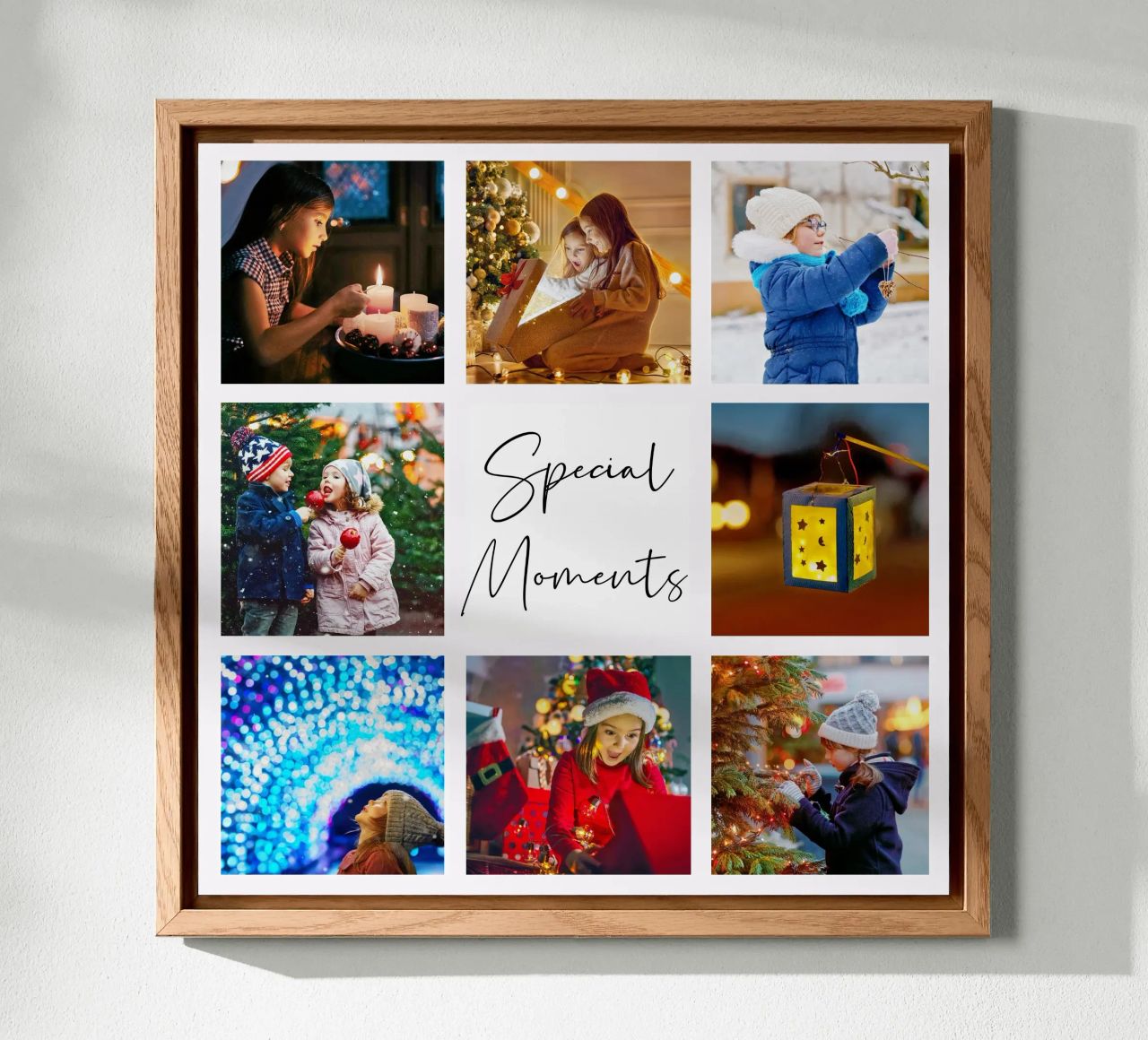Photo Collage Template: Customize Background & Text alu-dibond by Studio Patruschka