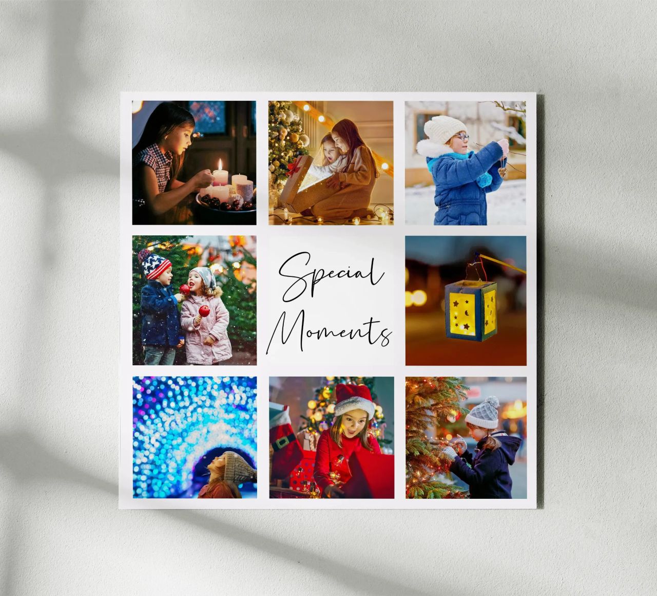Photo Collage Template: Customize Background & Text alu-dibond by Studio Patruschka