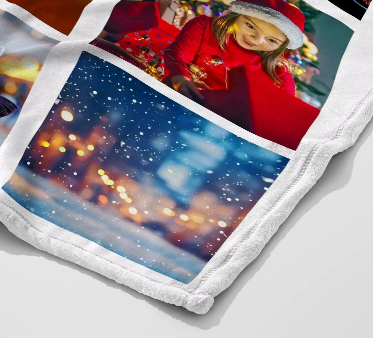 Photo Collage Template: Customize Background & Text fleece blanket by Studio Patruschka