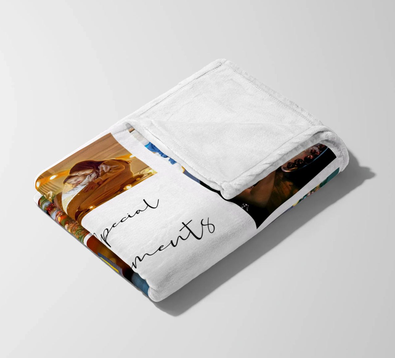 Photo Collage Template: Customize Background & Text fleece blanket by Studio Patruschka