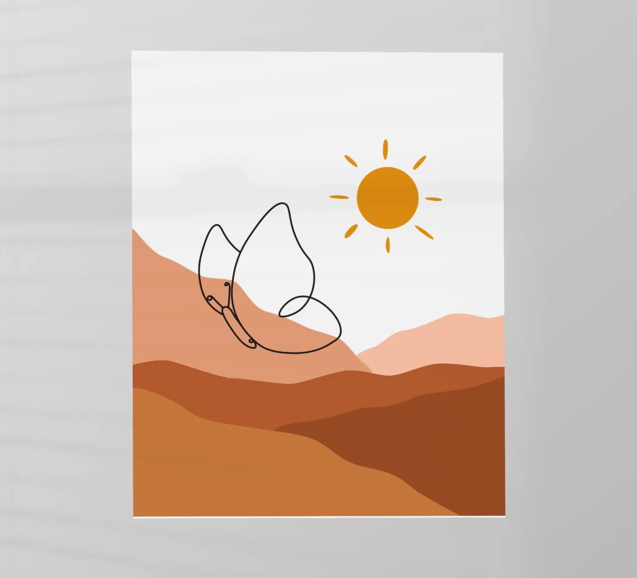 Farfalla volante moderna e minimalista pellicola backlit da YSV MINIMALIST