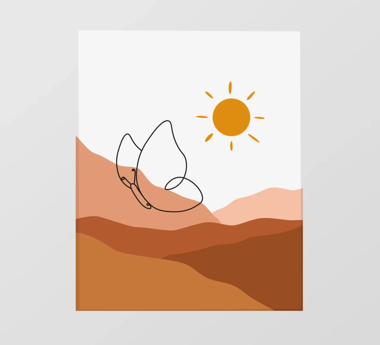 Farfalla volante moderna e minimalista pellicola backlit da YSV MINIMALIST