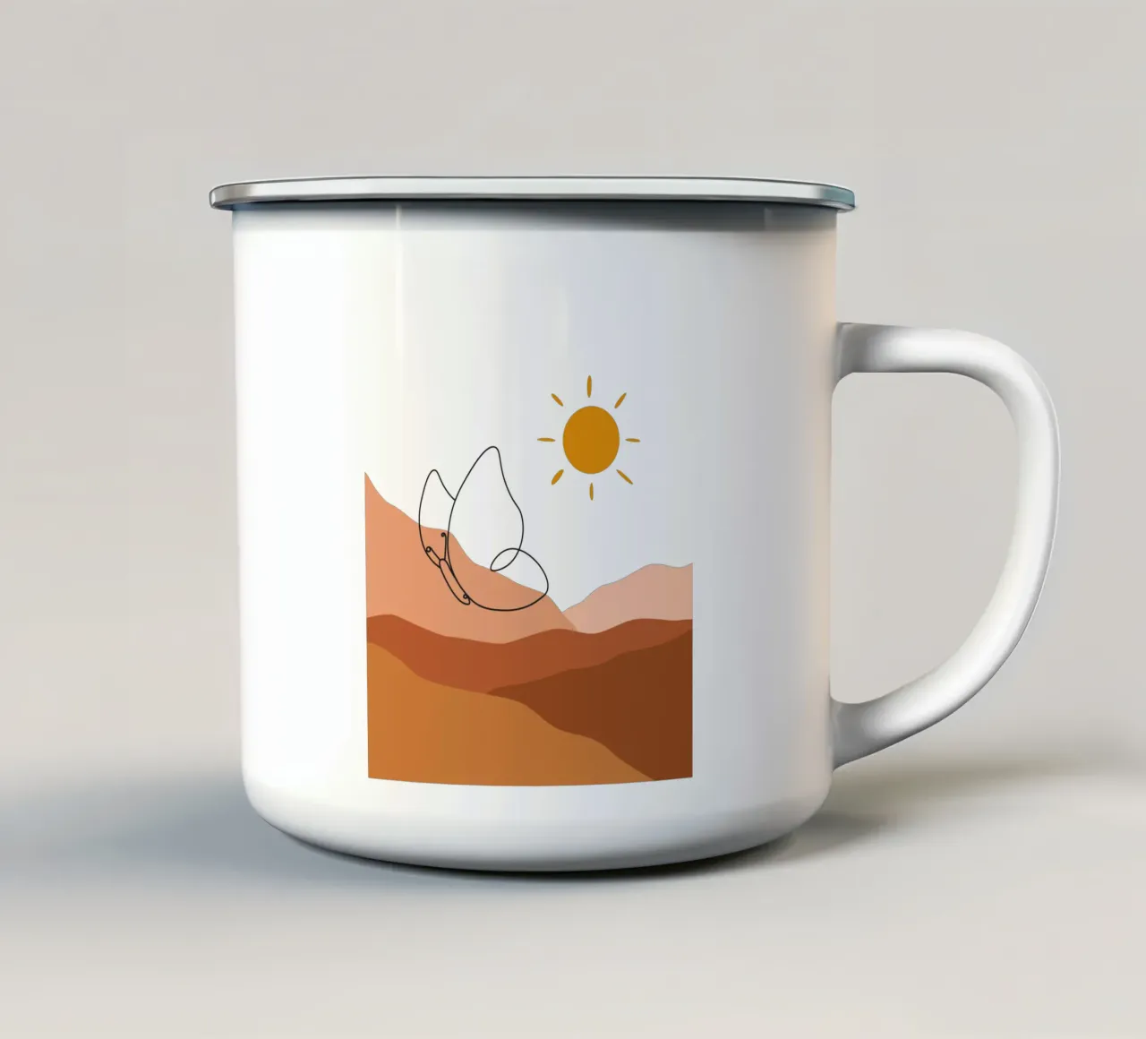 Farfalla volante moderna e minimalista tazza in smalto da YSV MINIMALIST