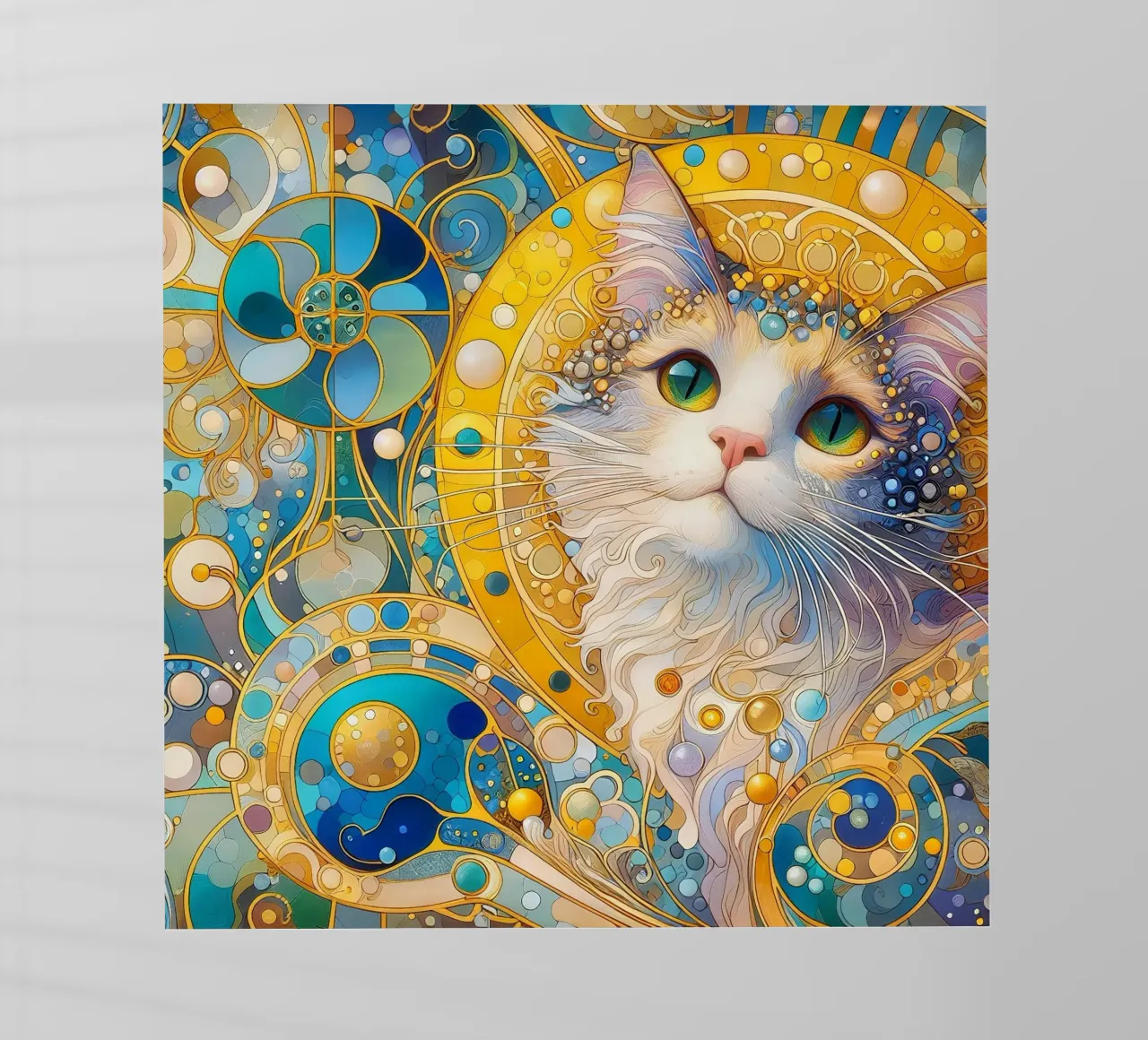 Gatto bianco pellicola backlit da Art-Nouveau-Dsg