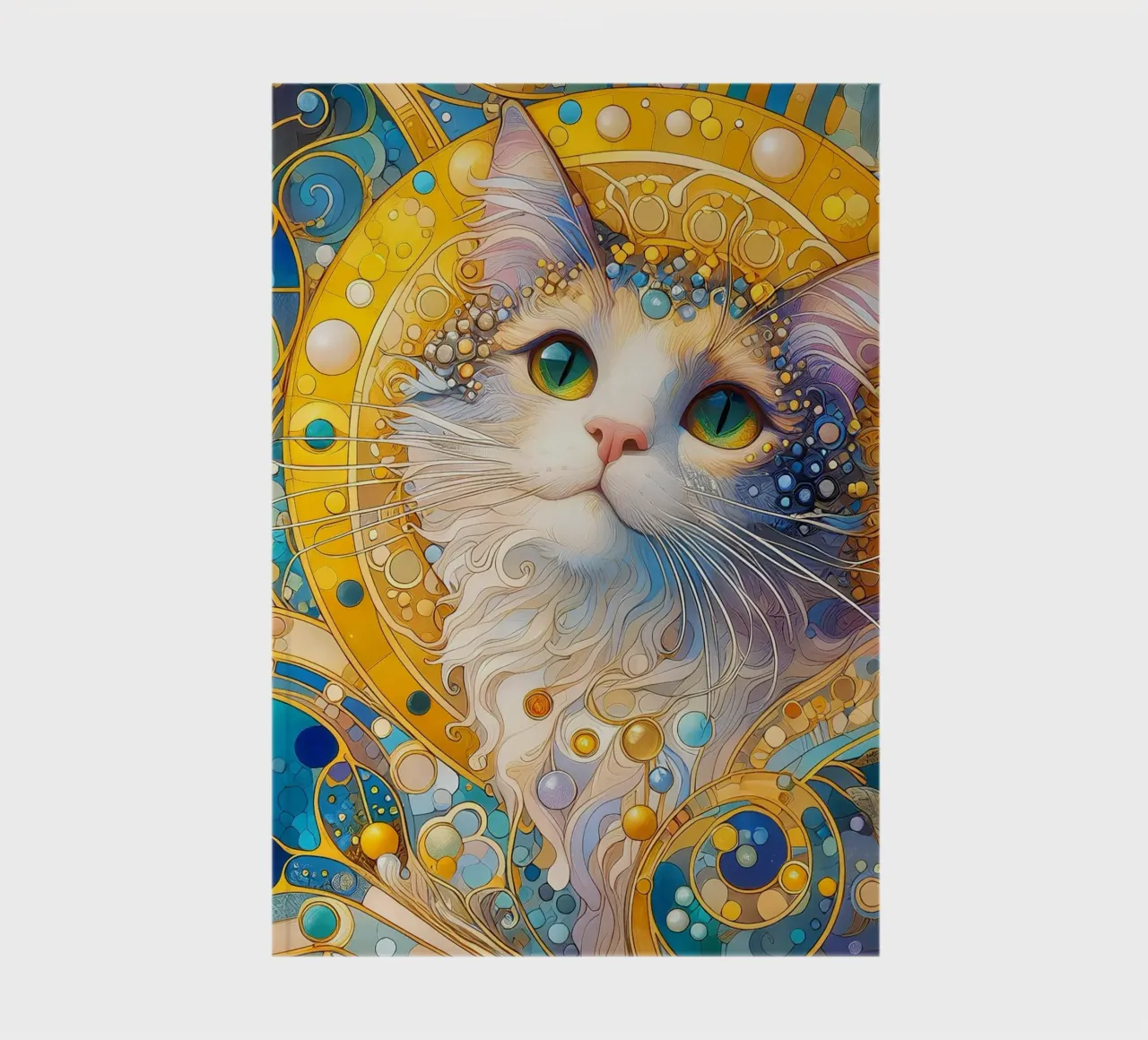 White cat notebook by Art-Nouveau-Dsg