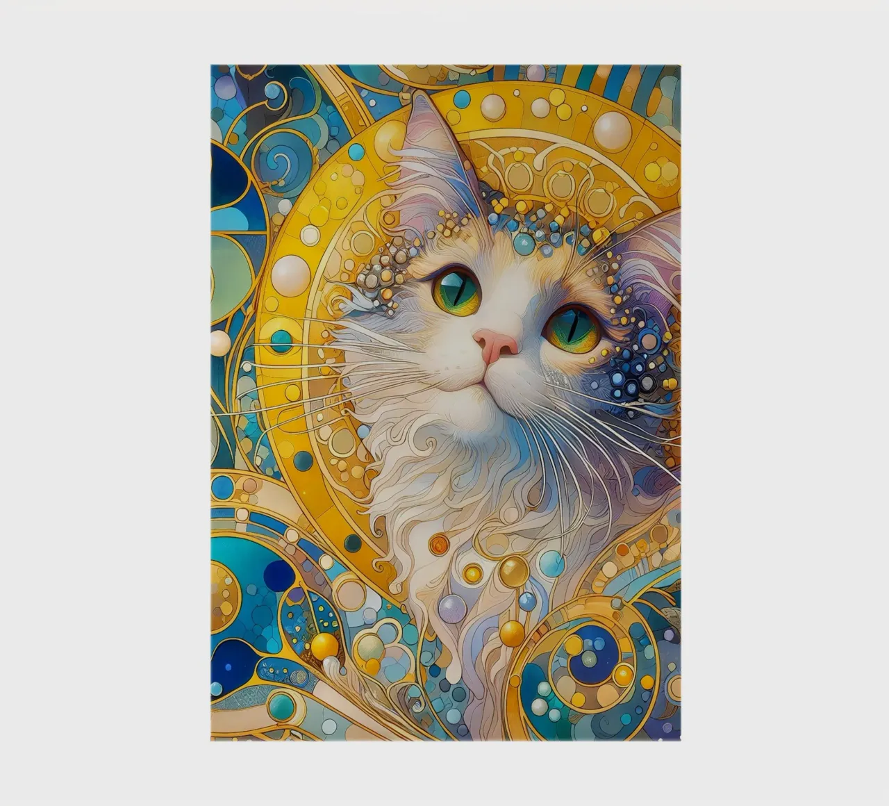 White cat notebook by Art-Nouveau-Dsg