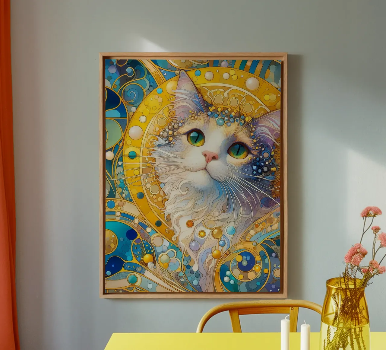 White cat canvas by Art-Nouveau-Dsg