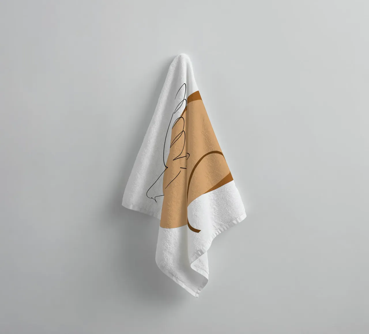 Modern minimalist flying bird towel by YSV MINIMALIST