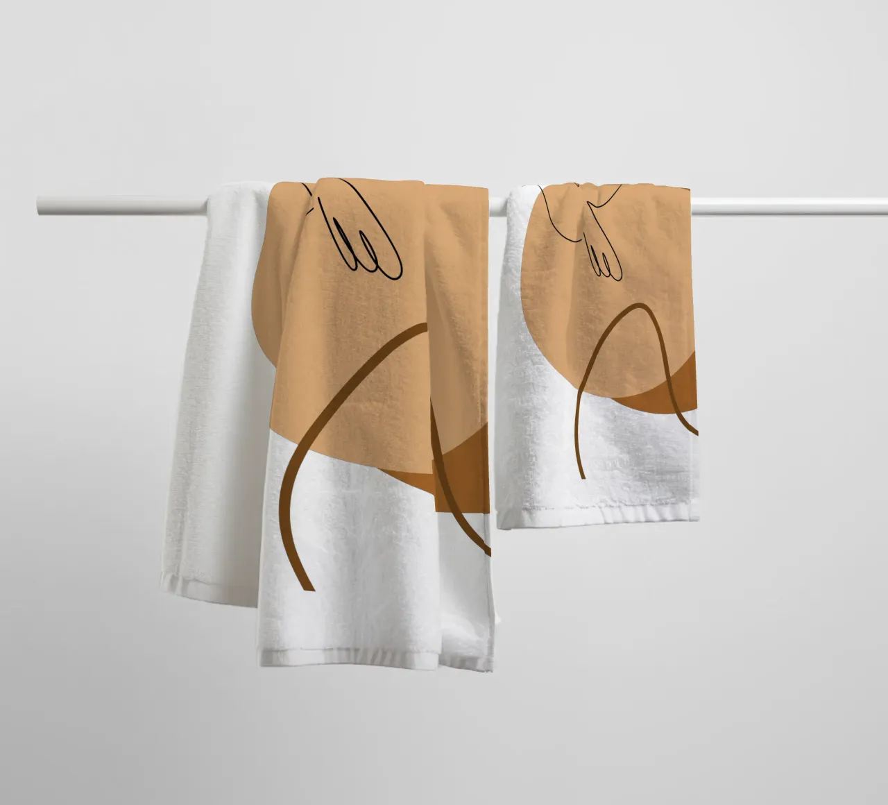 Modern minimalist flying bird towel by YSV MINIMALIST