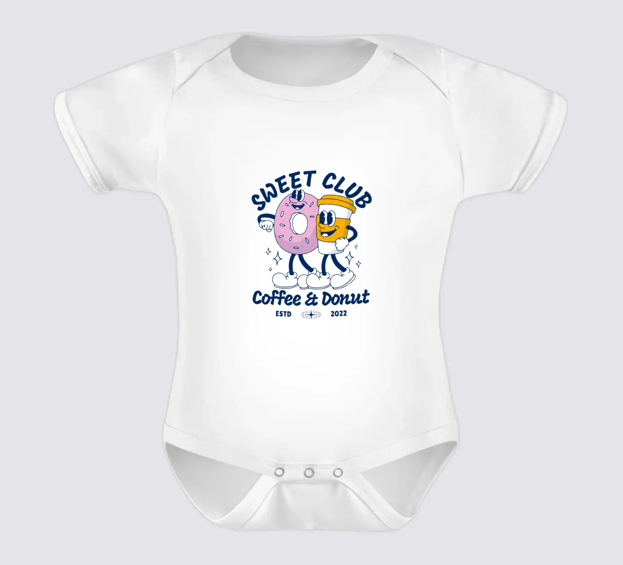 SWEET CLUB body neonato maniche corte da Einfach Uebel