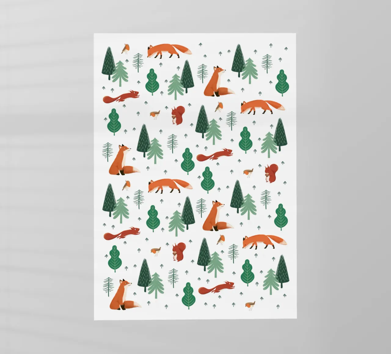 Waldtiere Muster pellicola backlit da VIERUNDFÜNFZIG