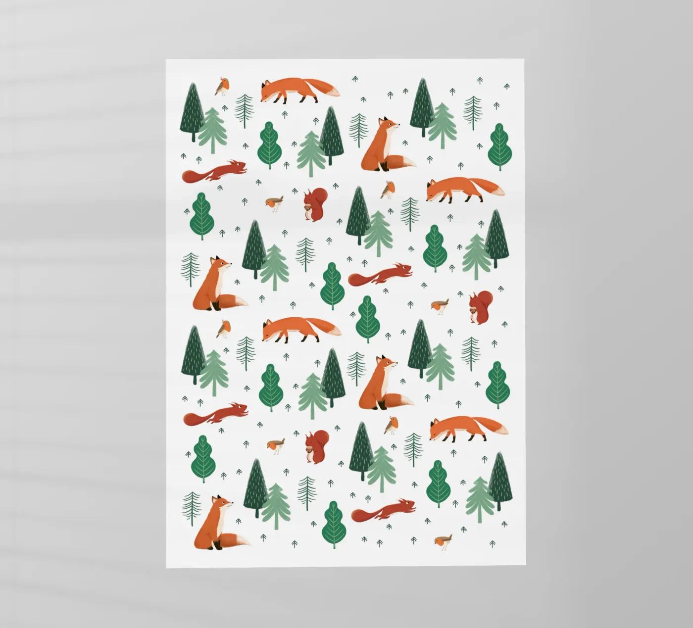 Waldtiere Muster pellicola backlit da VIERUNDFÜNFZIG